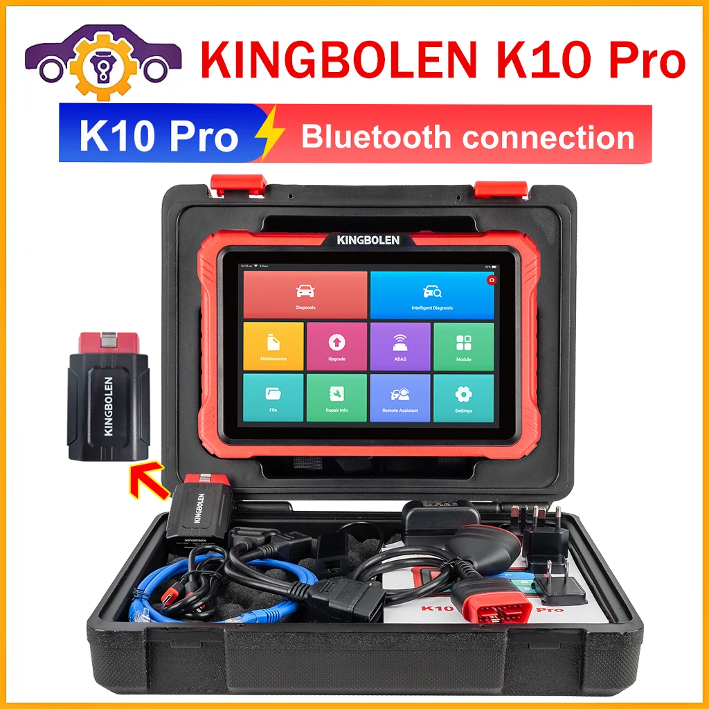 KINGBOLEN K10 PRO Bidirectionnal OBD2 Scanner ECU Coding 40+ Service CANFD FCA All System Diagnostic Tools 2 Year Free Update