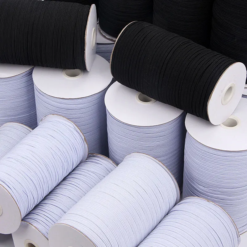 3/5/8/10/12MM Flat Elastic Band White/black High Elastic Rubber Band For Underware Pajamas Ties Trim Sewing Accessories