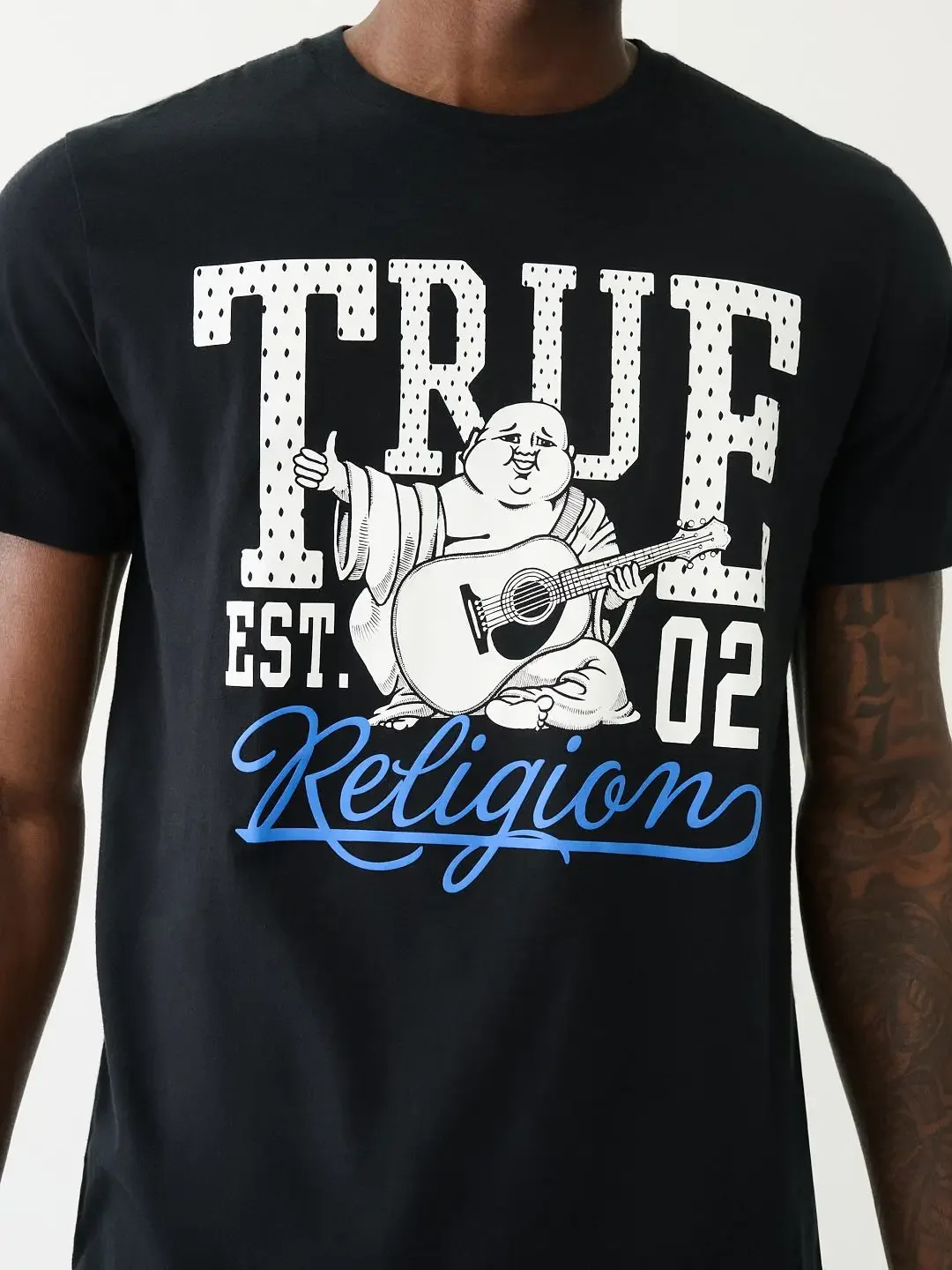 True Religion Vintage Cotton T-shirt Women Men Short Sleeves Men Casual Loose Graphic Crew Neck T-shirt Printed Oversized Tees