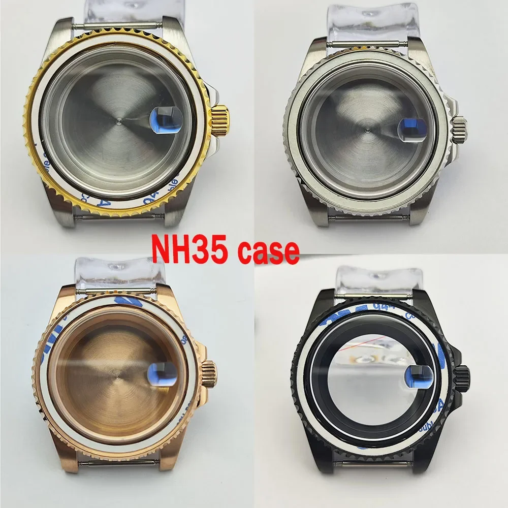 

40mm NH35 Case Dial Sapphire Glass Stainless Steel 10ATM Waterproof Fit SUB GMT Yacht Automatic Mechanical Movement MOD Parts