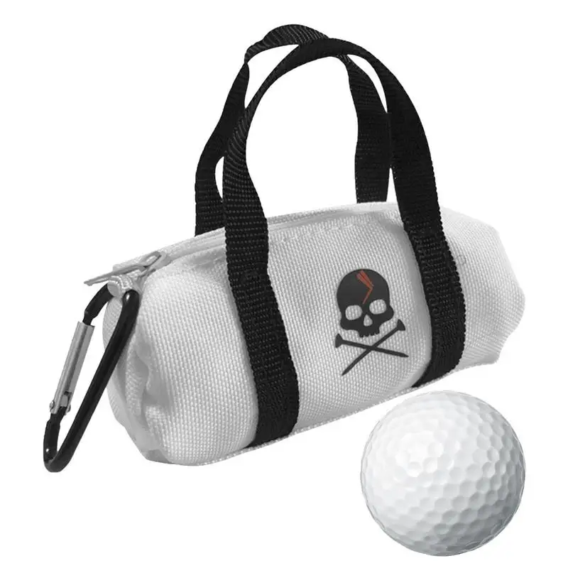 

NEW Mini GOLF Ball Bag Portable Skull Golf Handbag Clutch Bags Zipper Waist Pack Golf Sports Accessories Storage 2 Balls