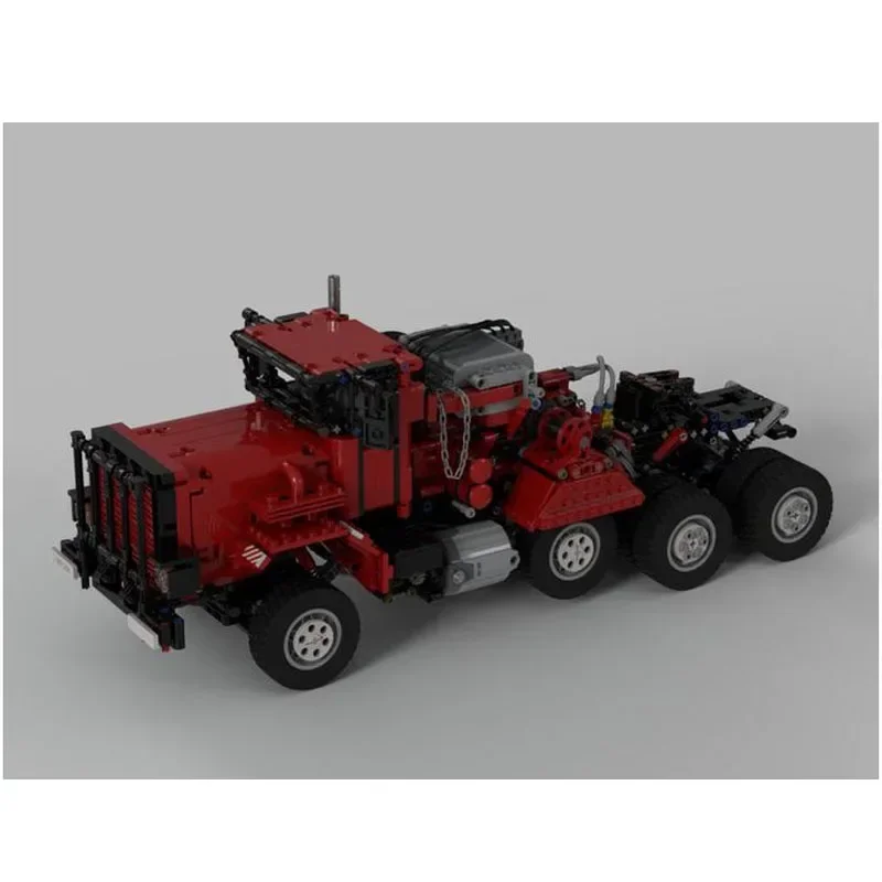 MOC-41221M911Red Edition 중장비 운송 트럭 접합 조립 빌딩 블록 모델1815부품 어린이 빌딩 블록 장난감