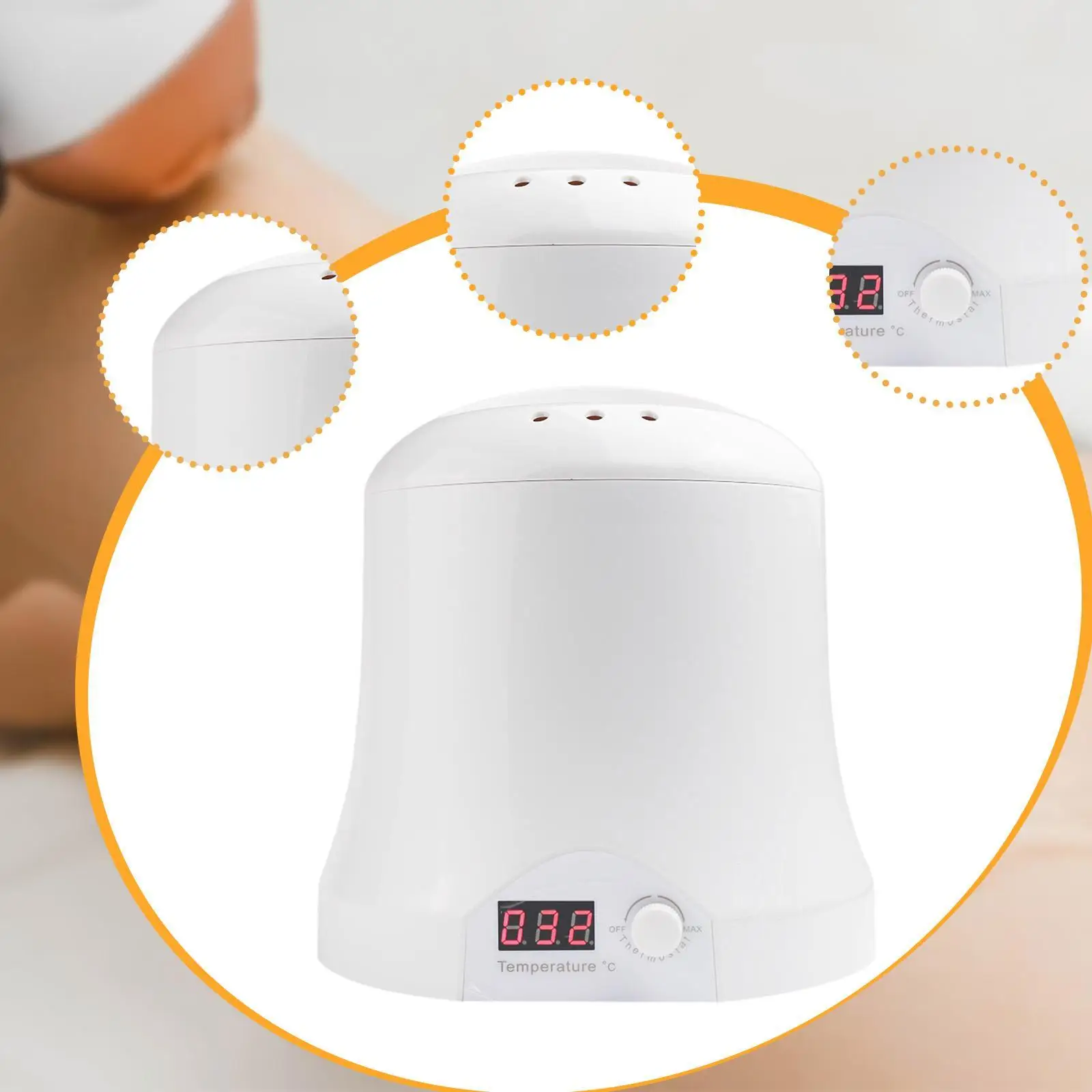 1000ML Wax Heater Machine Portable Digital Wax Melting Warmer for Beginner Salon Body Hair Removal