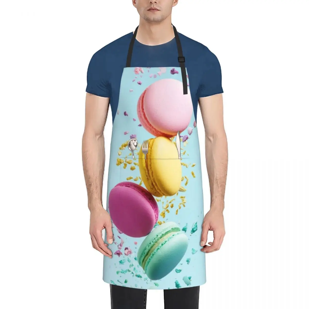 

French Macarons Apron Nursing Kitchens Men Apron