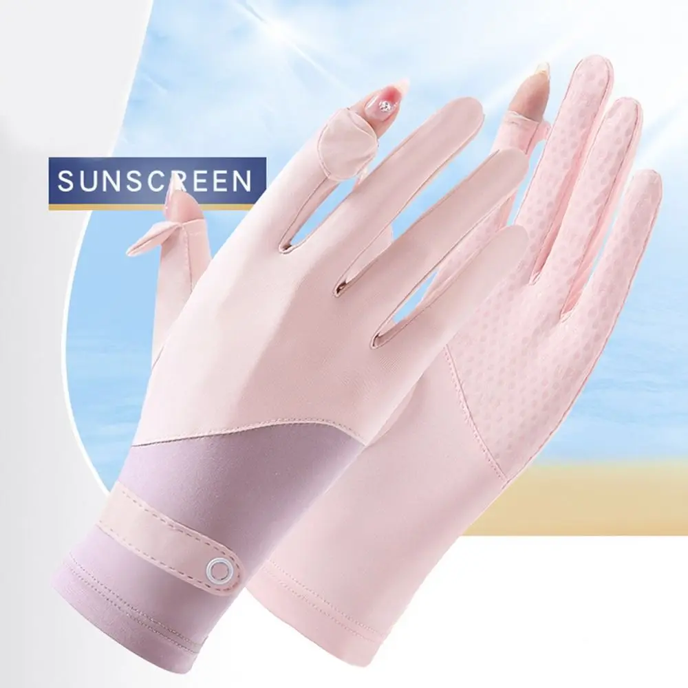 Antypoślizgowe letnie rękawiczki z ekranem dotykowym rękawiczki damskie rękawice lodowy jedwab rękawice przeciwsłoneczne