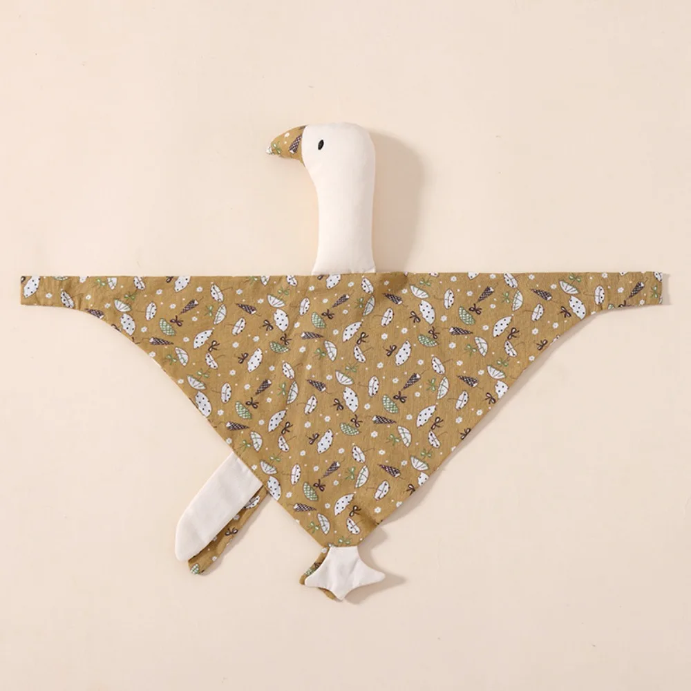 Puro algodão ganso bebê dormir bonecas calmante travesseiro interativo recém-nascido saliva toalha boneca de pelúcia cisne criança gansos aconchego brinquedo