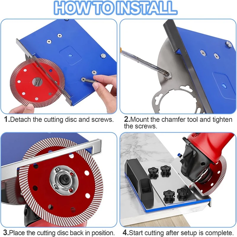 ABBN-45 องศากระเบื้อง Chamfering เครื่องมือ,เครื่องบดมุม Stand Holder,สําหรับ 100-ประเภทเครื่องบดมุม,เครื่องมือตัดปรับได้,เครื่องบด