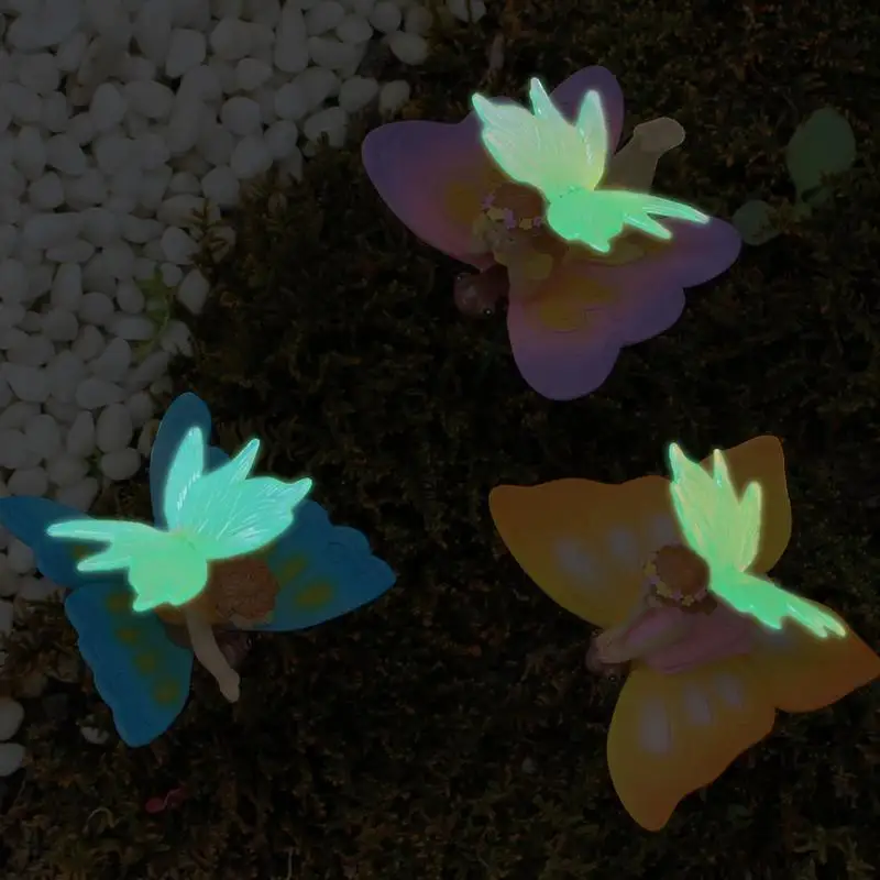 Garden Fairy Butterfly Stakes 3X Flower Fairy On Butterfly Garden Stakes Mother's Day Birthday Dreamy Atmosphere Scene Props For