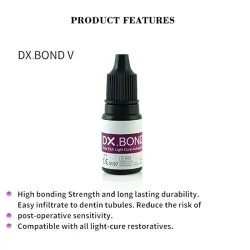 Voor Professionele Dentex Tandheelkundige Lichte Hars Lijm-Hoogwaardige Dx. Bond V-5Ml Fles-Sterke Band Voor Tandartsen