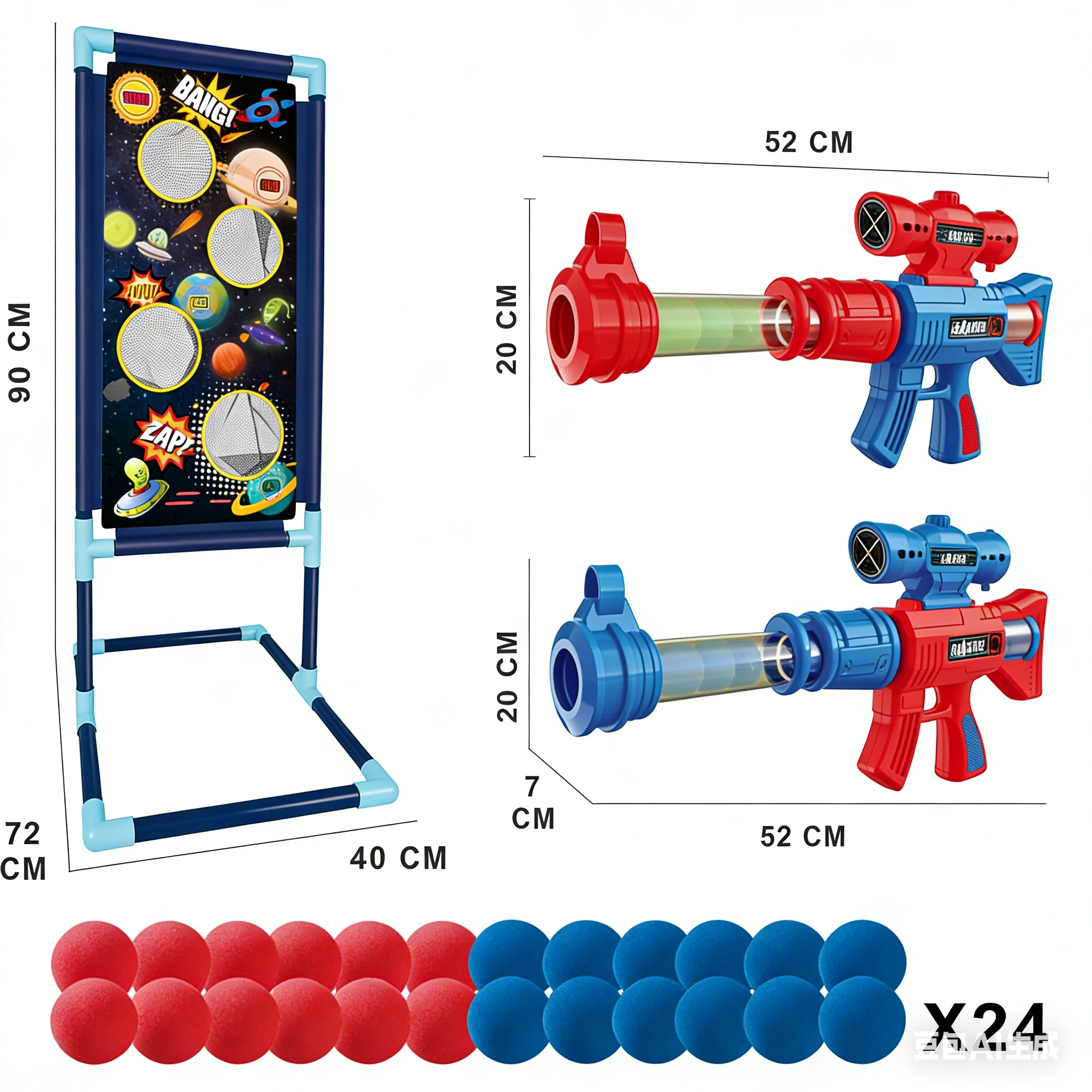 Bola de espuma brinquedo arma conjunto bala macia seguro para crianças brinquedo educativo com pontuação mantendo jogo divertido para crianças adultos competição