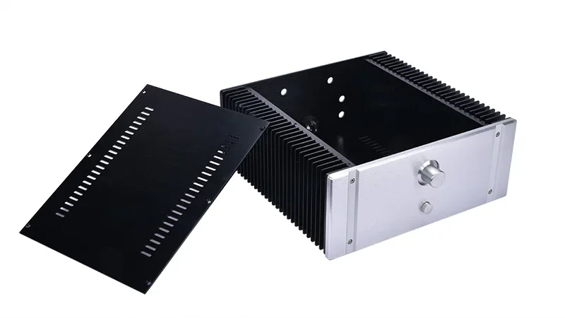 BRZHIFI Chassis Amplifier BZ3212A Double Radiator Aluminum Case Class A Power Amplifier Box Heat Sink Chassis Audio