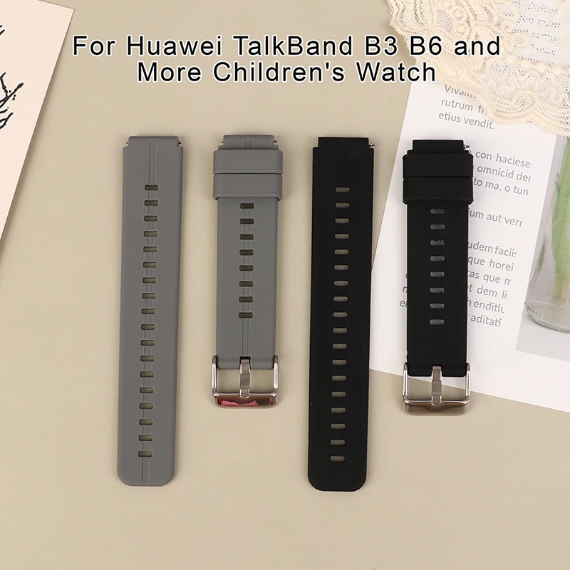 Universal Silicone 16mm Watch Band Strap for -Huawei TalkBand B3 B6 TW2T35400 TW2T35900 and more Children's Watch