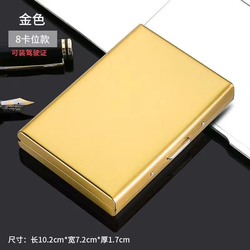 Stainless Steel Credit Card Holder Men Slim Anti RFID Travel ID Cardholder Debit Card Box Women Wallet Metal Case Porte Carte