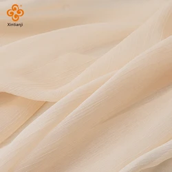 100X150cm 30D Chiffon Wrinkled Fabric Thin Tulle Dress Wedding Shirt Decoration Turban Scarf DIY Sewing Fabric