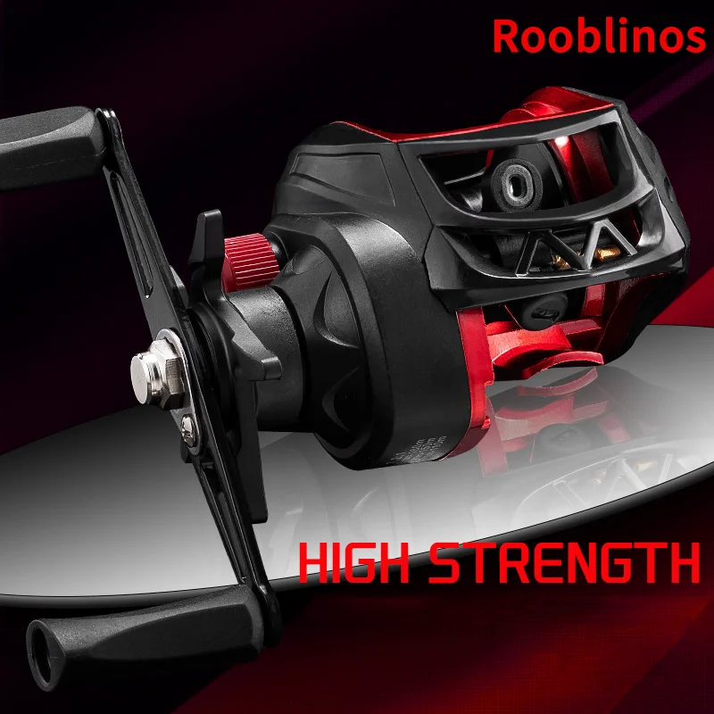 Rooblinos BR 베이트 캐스팅 낚시 릴 최대 드래그 8kg 베이스 파이크 낚시 태클을 위한 초경량 캐스팅 릴 낚시 릴