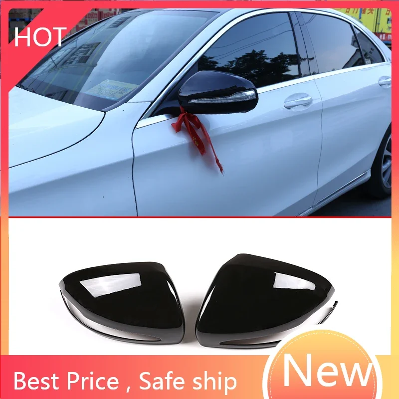 

2 Pcs RHD and LHD For Mercedes Benz C W205 E W213 GLC-Class X253 S Class W222 ABS Car Rearview Mirror Cap Cover Trim Accessories