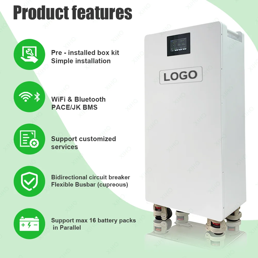 XIHO Low-Self-Discharge DIYVertical Kits   51.2V 280AH 314AH 345AH for Long-Term Emergency Standby