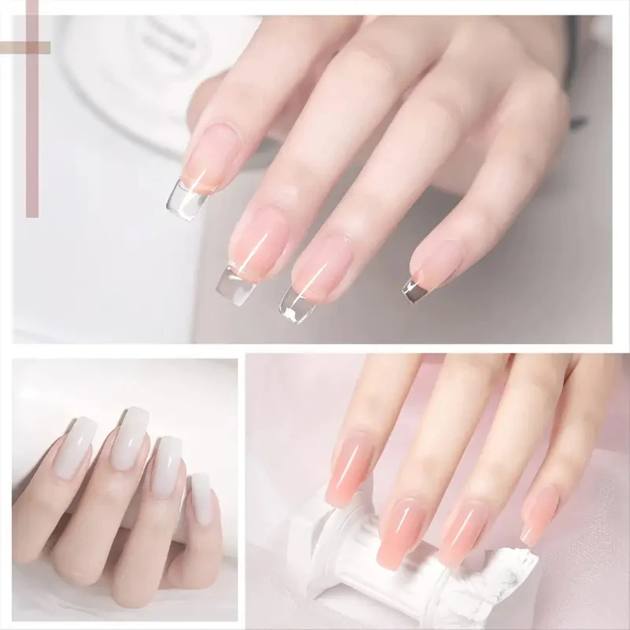 Poly Extension Gel Kit 6 Colors All Seasons Collection Nail Lamp Slip Solution Base Top Coat Nail Extension Building Complete