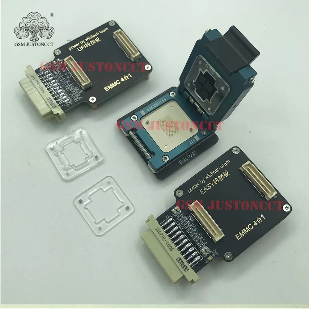 Wikitech eMMC 4 in 1 socket emmc153 169 emcp162 186 emcp254 emcp221 for UFI, easy JTAG plus, eMMC pro , riff V2 box, new