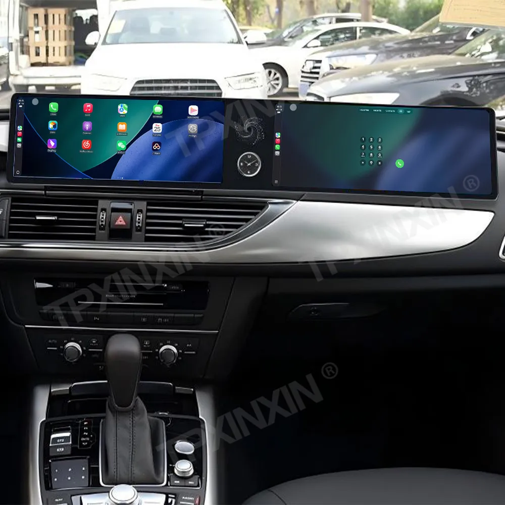 راديو سيارة مزدوج 12.3 بوصة لأودي A6 A6L 2013-2018 أندرويد 13 CarPlay نظام تحديد المواقع والملاحة مشغل وسائط متعددة رئيس ستيريو HD وحدة السيارات #3