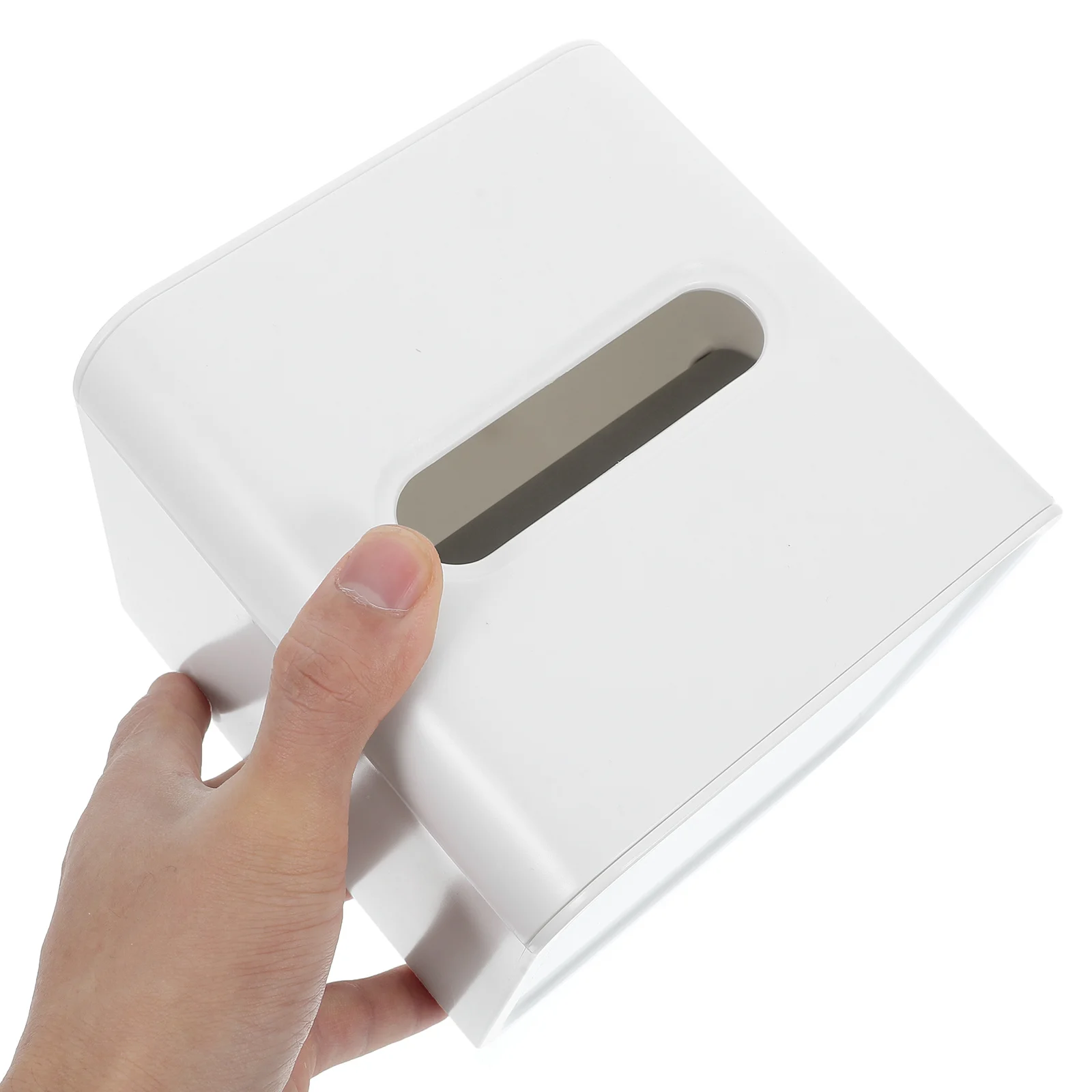 أغطية علب المناديل المزخرفة حامل بلاستيكي على شكل مكعب للأنسجة المربعة حل تخزين المناديل الورقية لسطح المكتب #2