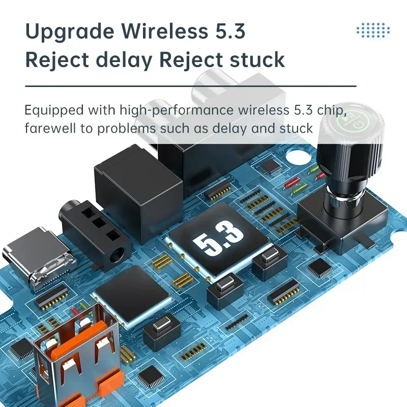 Odbiornik audio Bluetooth 5.3 Obsługa bezprzewodowego adaptera USB U-Disk Play R/L 2 RCA/3.5MM AUX/gniazdo światłowodowe do zestawu samochodowego