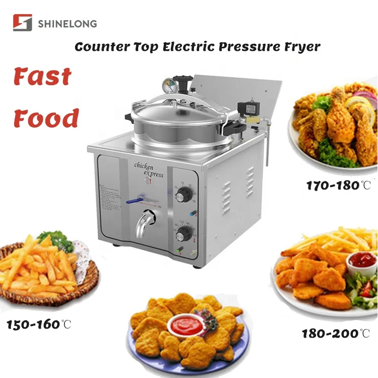 Commercial Counter Top Mini Vacuum Fryer Chicken Pressure Fryer Machine 16L