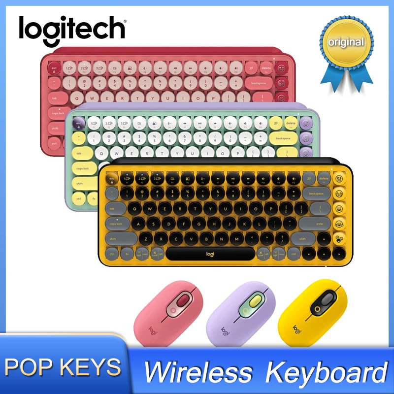 

Logitech POP KEYS Wireless Portable Mechanical Keyboard Bluetooth Keyboard TTC Tea Axis Keyboard for Ipad Office Gaming Laptop