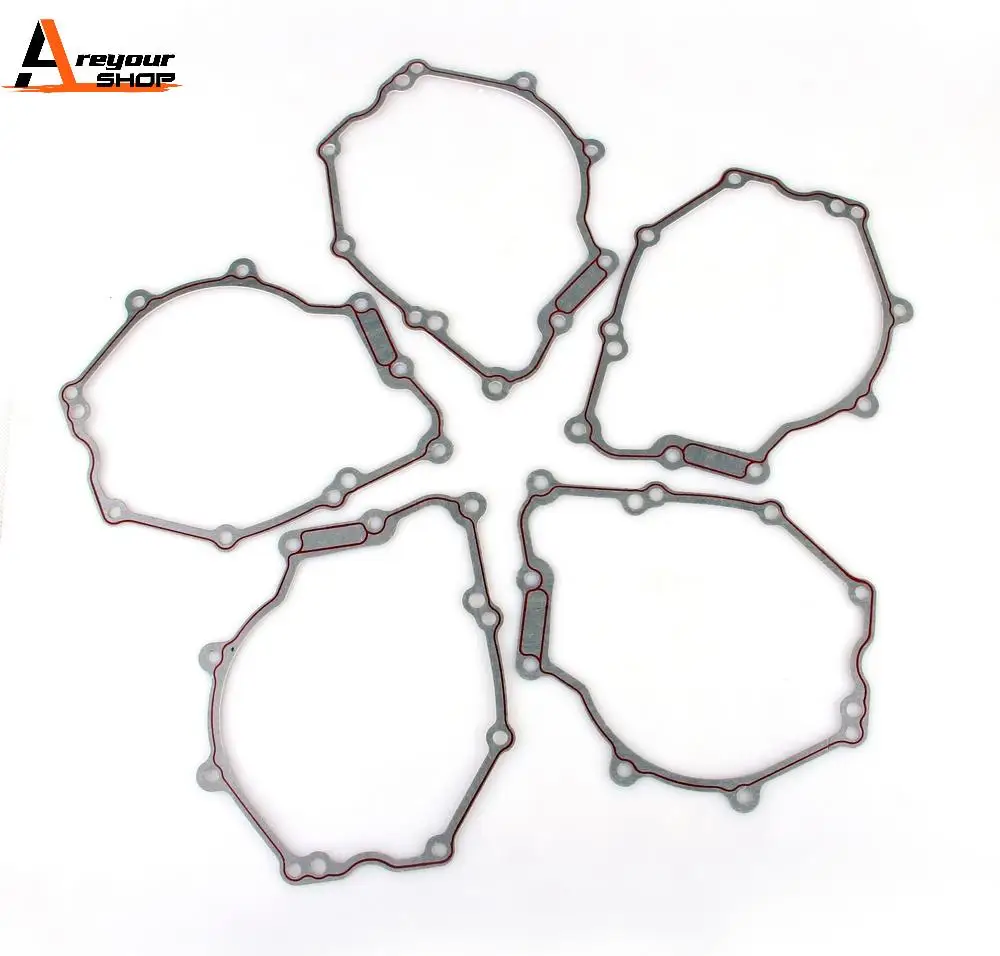 

Areyourshop 5PCS for Yamaha R6 YZF-R6 YZFR6 2006-2016 2007 2008 2010 2011 Generator Stator Engine Cover Gasket CRANKCASE