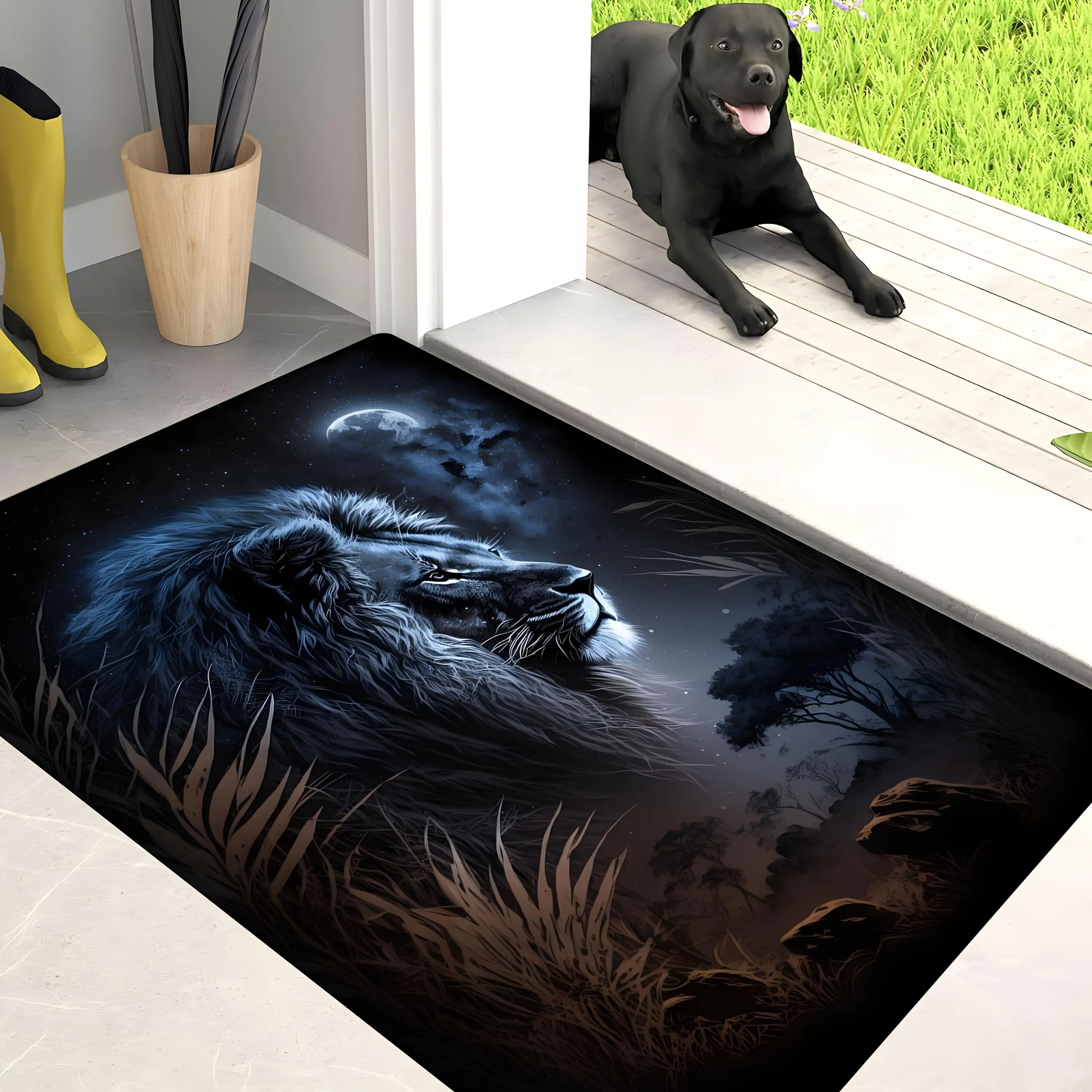 سجادة أرضية بتصميم نمر الليلة  - مراجعة Home Textiles Rug وسعره