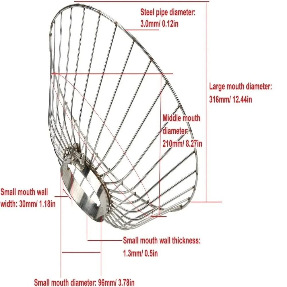 Solid Stainless steel Propeller Safety Cage Silver Durable Motor Propeller Cover Propeller Protection Cover Towing Motor Guard