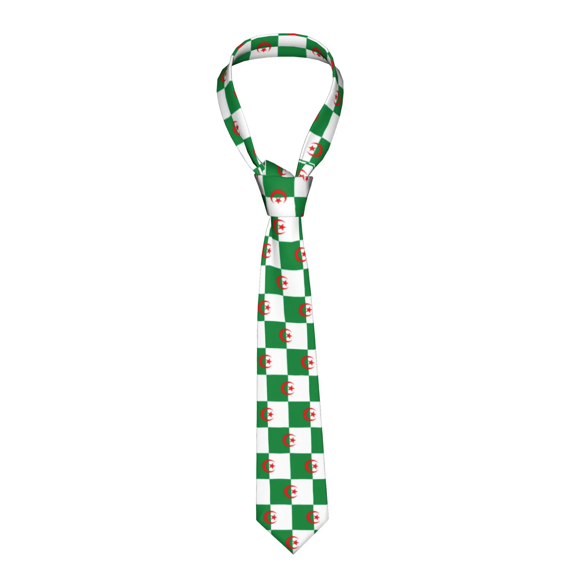 Algeria Flag Algerian Proud Patriotic  Ties Mens Formal Silk  Neckties for Office