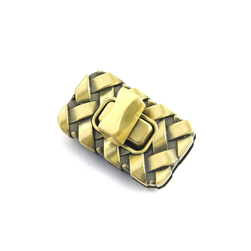 Retangular Bag Closure Buckle, Twist Turn Lock, acessórios de hardware, alta qualidade, nova moda, 1pc