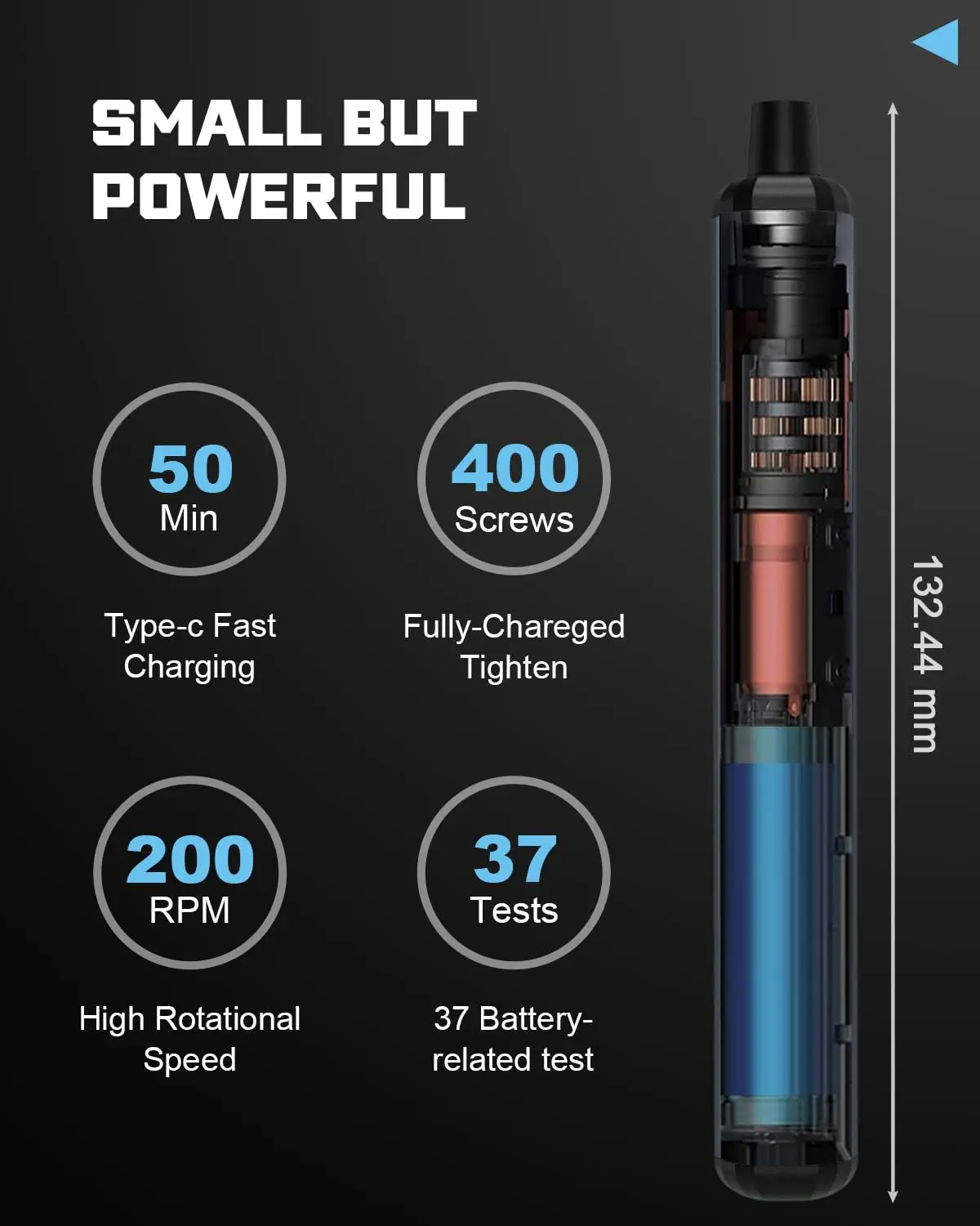 68-in-1 Electric Screwdriver Set – 5 Torque Settings, Magnetic Bits for iPhone, Glasses, Watch, PC Repair 4