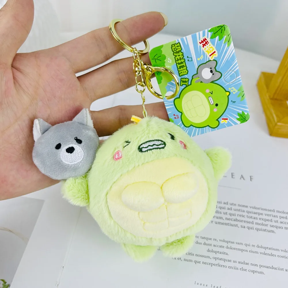 

Green Dinosaur Dinosaur Carrying Wolf Plush Keychain Wolf Kawaii Green Dinosaur Doll Pendant Cartoon Cute