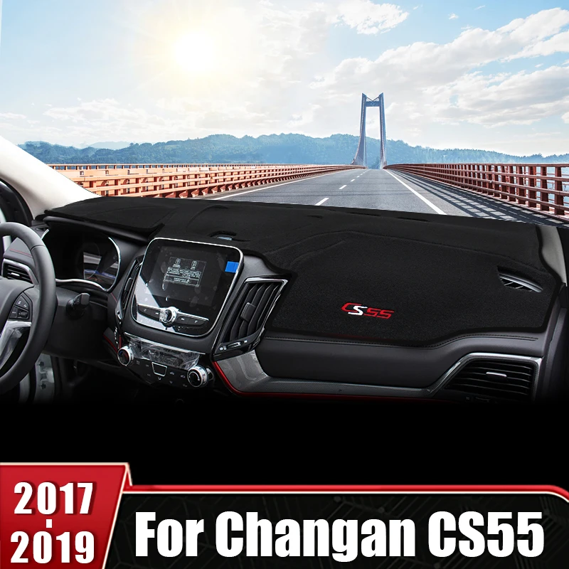 

Чехол для приборной панели автомобиля Changan CS55 2017 2018 2019, не скользит, с защитой от УФ-излучения