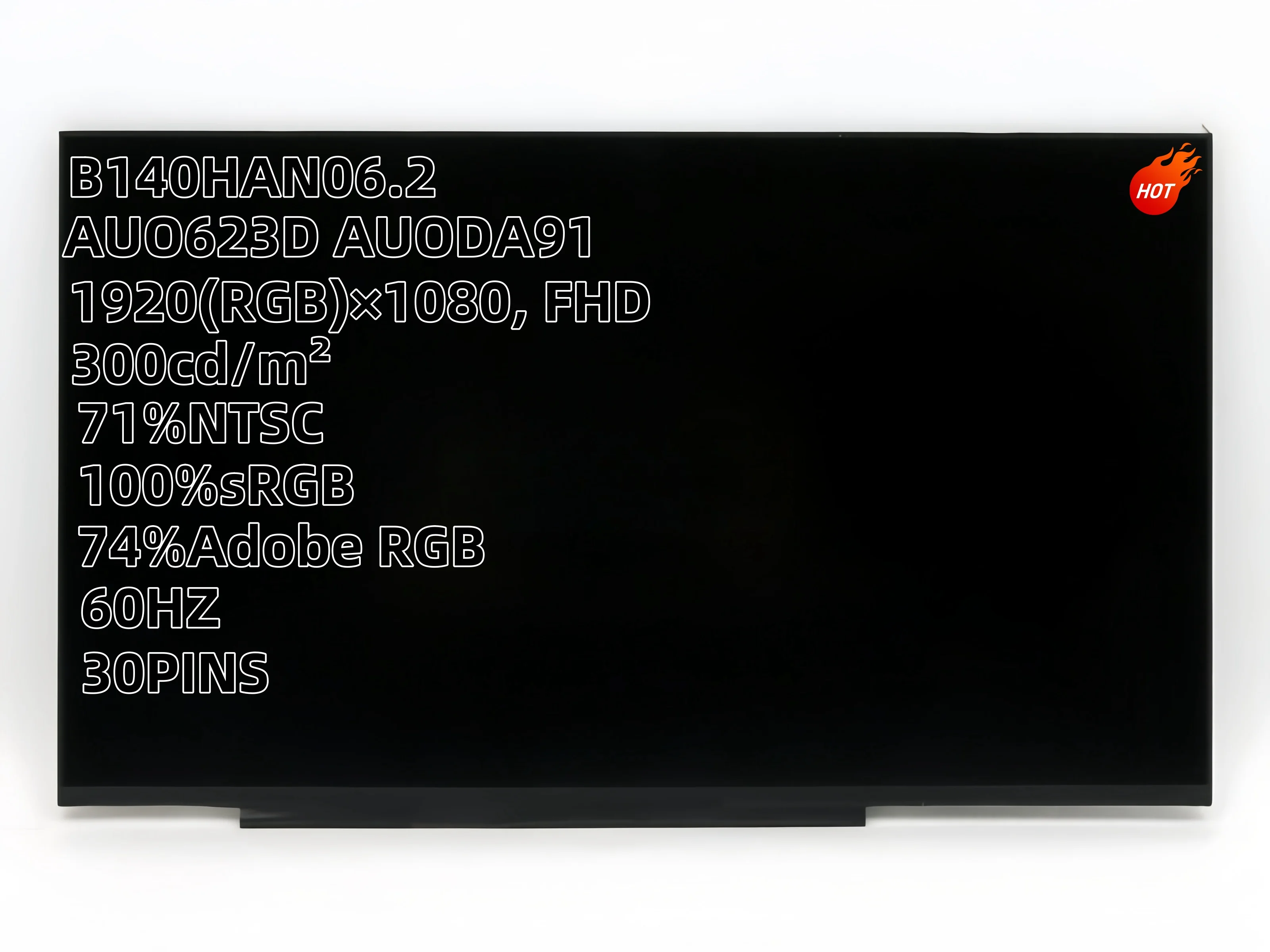 AUO623D AUODA91 B140HAN06.2 AUO683D B140HAN06.8 AUOA48F B140HAN06.B  60Hz 30PINS FHD IPSLCD LED Screen Matrix 1920*1080