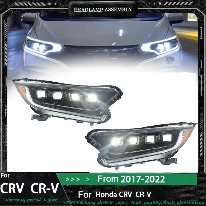 

Car HeadLights for Honda CRV Head Light 2017-2022 CR-V Headlamp LED DRL Turn Signal High Beam Projector Len
