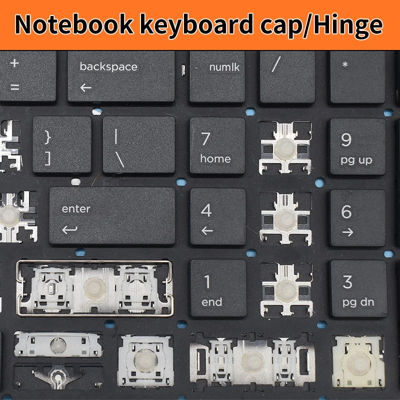 Tampa de tecla de substituição com dobradiças tipo tesoura (butterfly clip) para teclados HP ProBook 455, 455R, 450 G8, 655, 650 G8, 455 G9