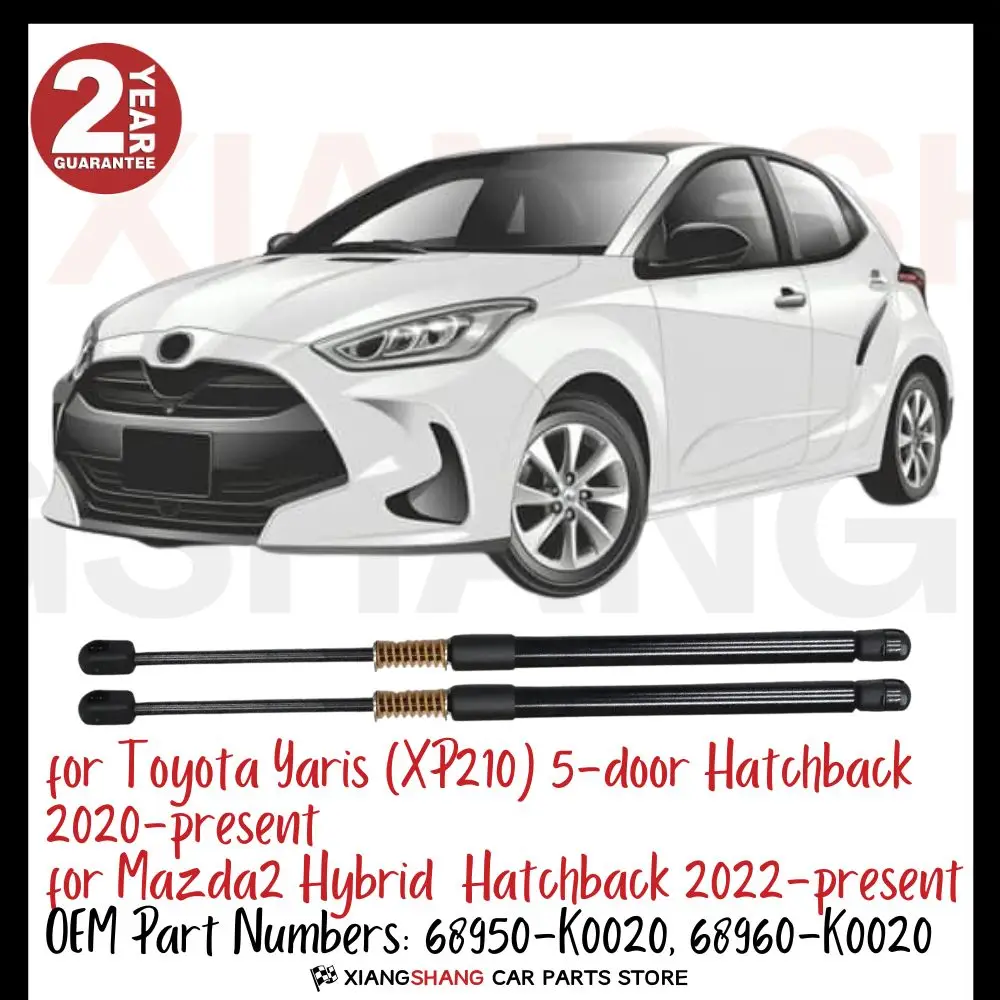 

2pcs Rear Tailgate Damper for Toyota Yaris (XP210) 5-door Hatchback 2020-present WITH SPRING Trunk Boot Gas Charged Gas Struts