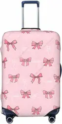 Luggage Suitcase Covers for Luggage Pink Bow, High Elasticity Washable Travel Baggage Protector Case Fits 22-24 in