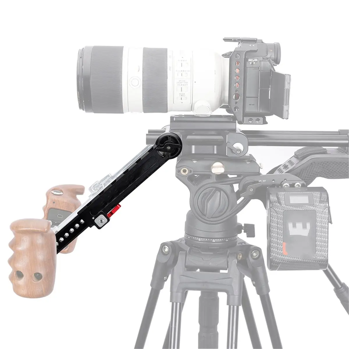 A003 For Rosette Extension Length Adjustable (195mm-295mm) with M6 Screws Shoulder-Mount Camera Extension