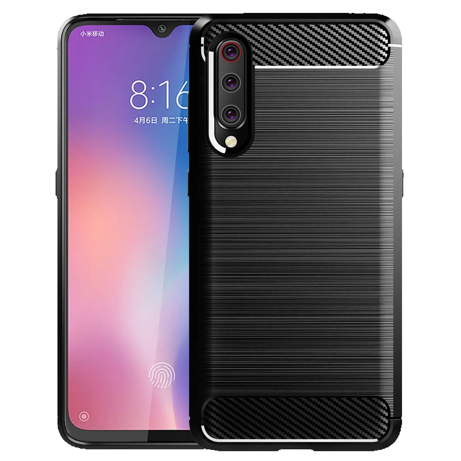 Surface Silicone Case For Xiaomi Mi9 Pro 5G Lite Mi 9t ShockProof Cover For Mi9 Mi 9 Se Mi9t Pro Carbon Fiber Cases