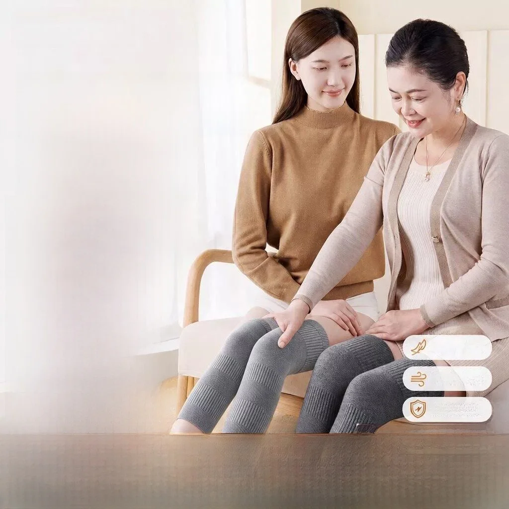 厚みのある暖かい膝パッド-男女兼用-中高年の方に最適-親の冷え性の足の関節保護-秋冬用