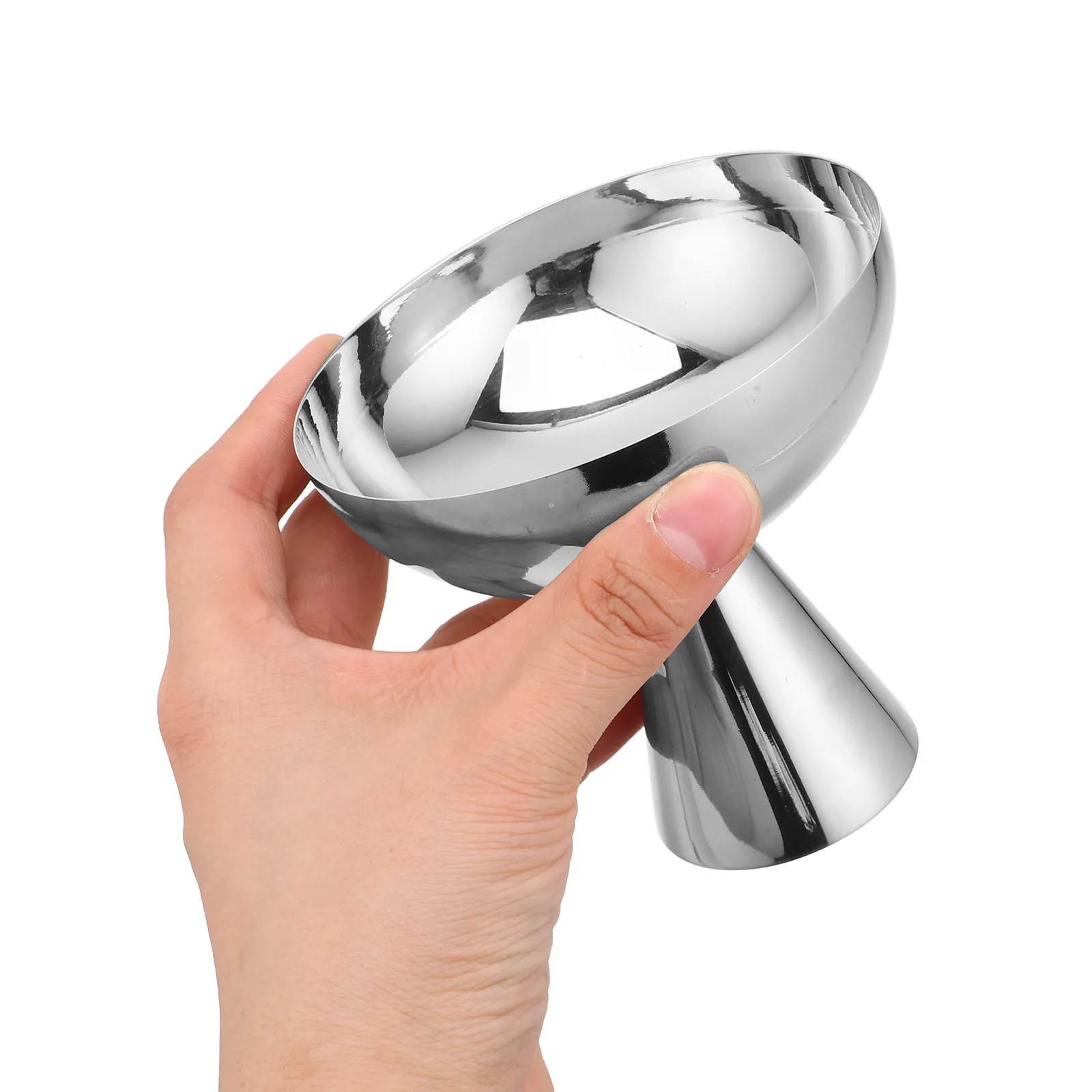 Stainless Steel Ice Cream Bowl Footed Dessert Cup 304 Stainless Steel Sleek Polished Finish Single Serving Bowl for Sundae Salad