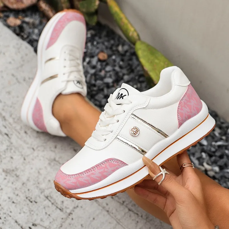 2026 New Style Trendy Casual Women's Sneakers Thick Sole Comfort Loafers Fashion Color Blocking Women Shoes Zapatos Para Mujer