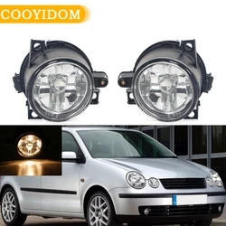Car Front Fog Lights Halogen Fog Lamps For Volkswagen POLO 9N / MK4 2001 2002 2003 2004 H3 12V 55W Driving Fog Lamp Assembly
