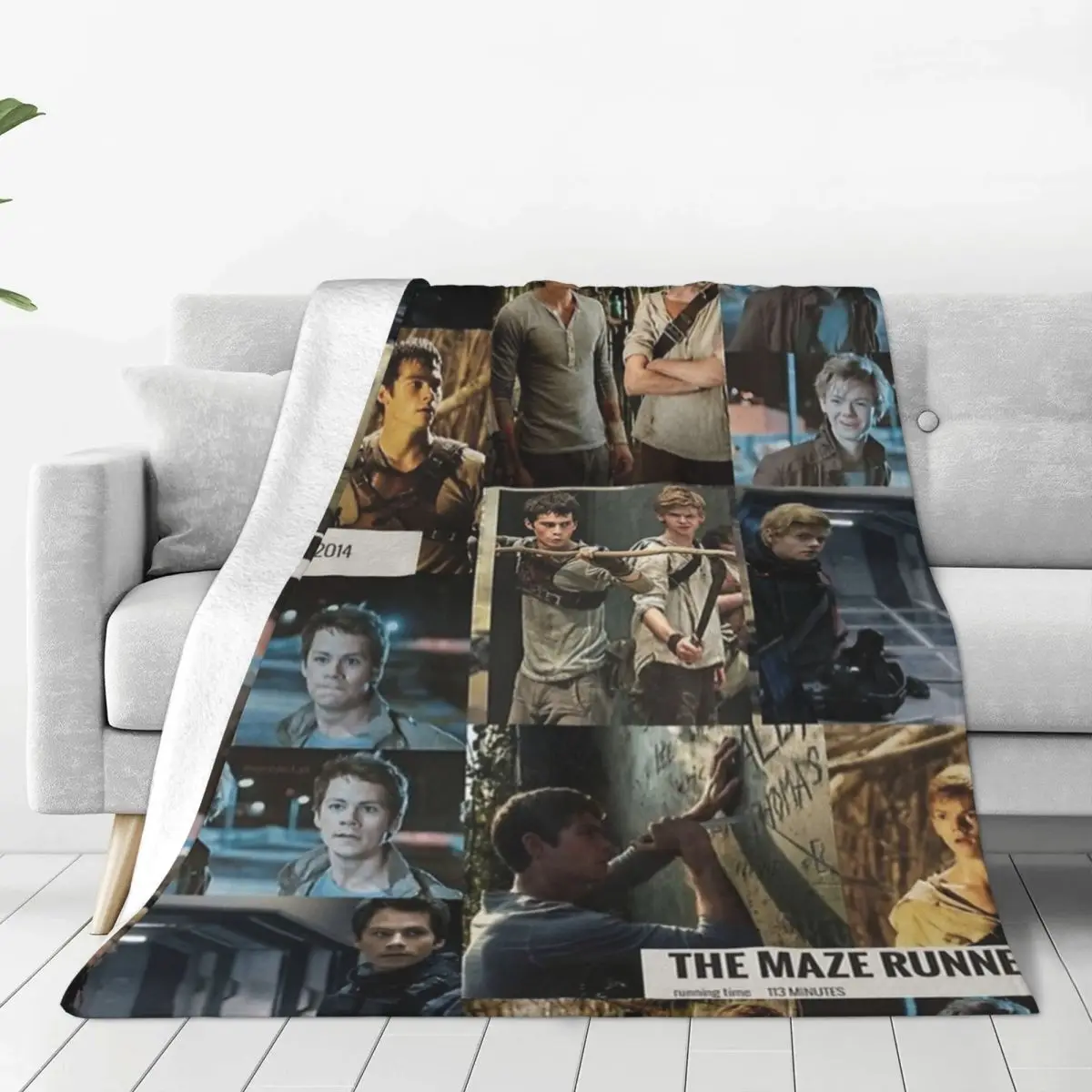 The Maze Runner Photo Collage Flannel Blanket American Film Soft Warm Throw Blanket for Airplane Travel Bedspread Sofa Bed Cover