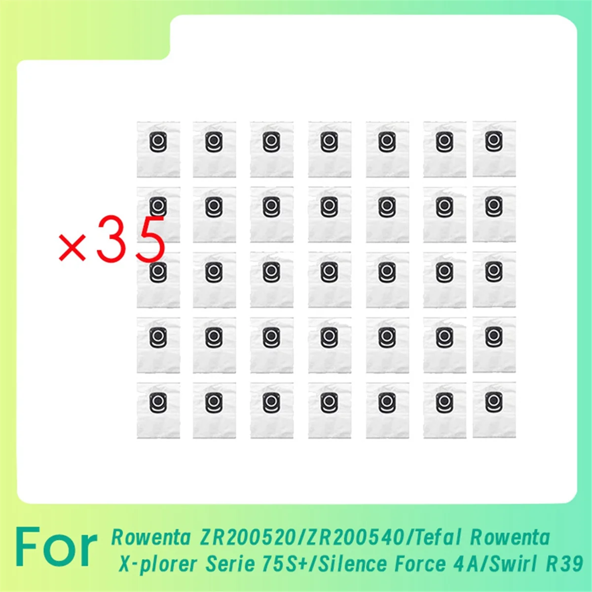 35 Pcs Dust Bags for Rowenta ZR200520/ZR200540/Tefal Rowenta X-Plorer Serie 75S+/Silence Force 4A/Swirl R39 Sweeper