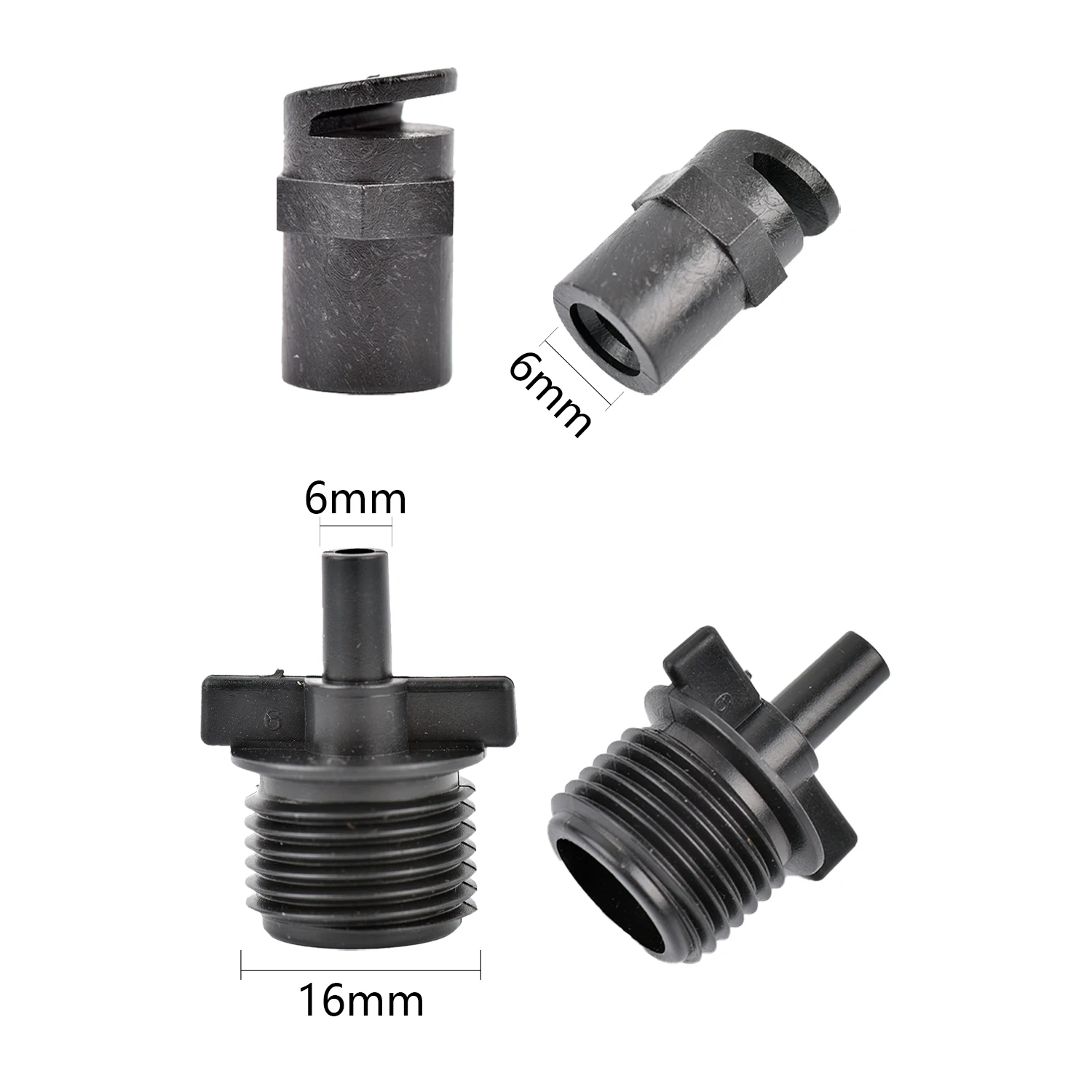 Garden 180 Degrees Refraction Nozzle Misting Sprinkler Barbed Thread Connector Orchard Fruit Tree Lawn Watering Cooling Sprayers